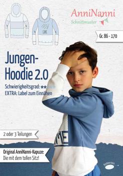 Schnittmuster Jungen Hoodie 2.0 von AnniNanni by Blauberstern